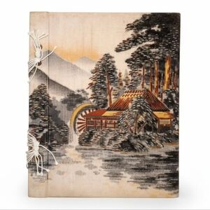 EUC Chiyoda Vintage Photo Album Scrapbook Handmade Velour Japanese Art Cover!